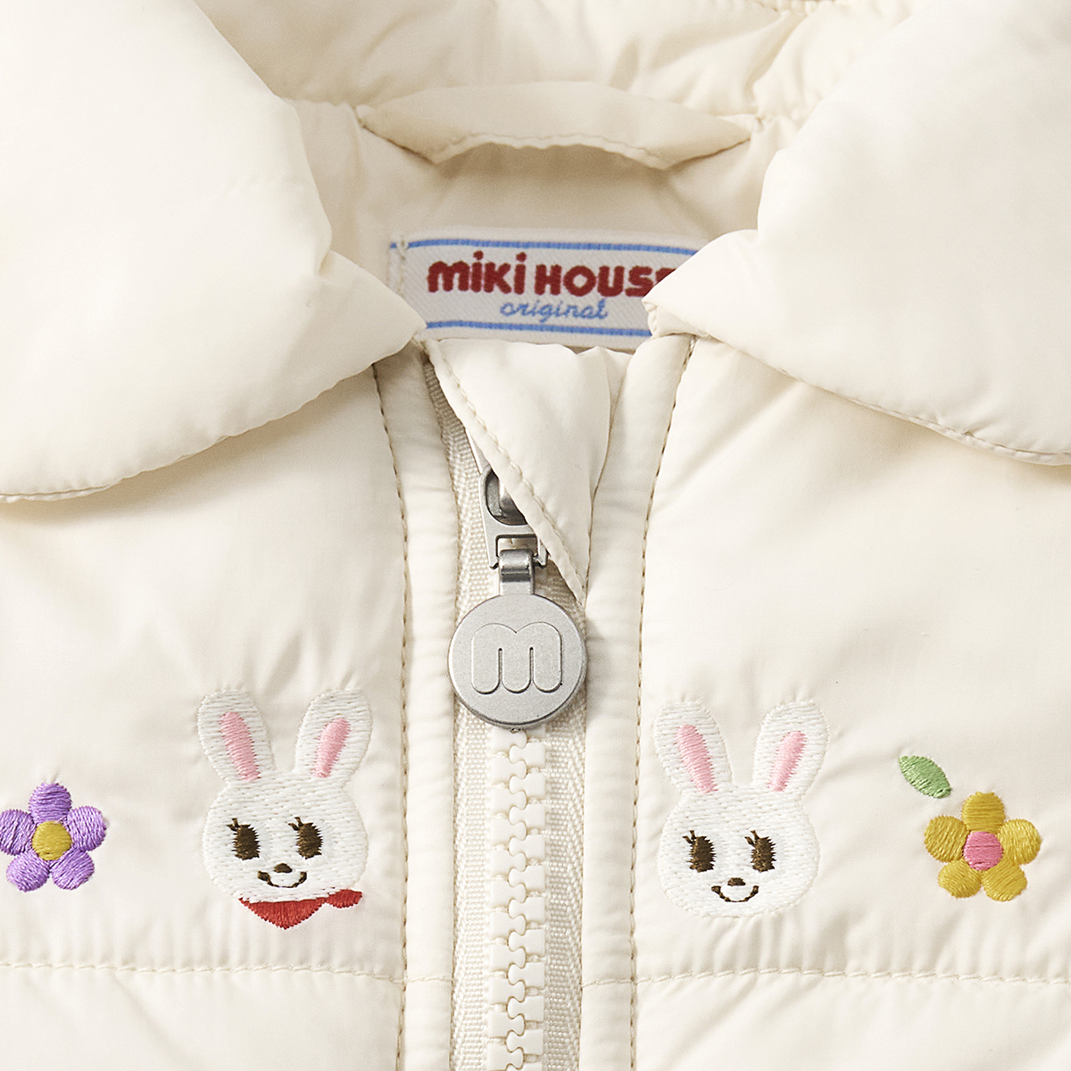 舞颯兔蝴蝶結刺繡鋪棉外套-象牙