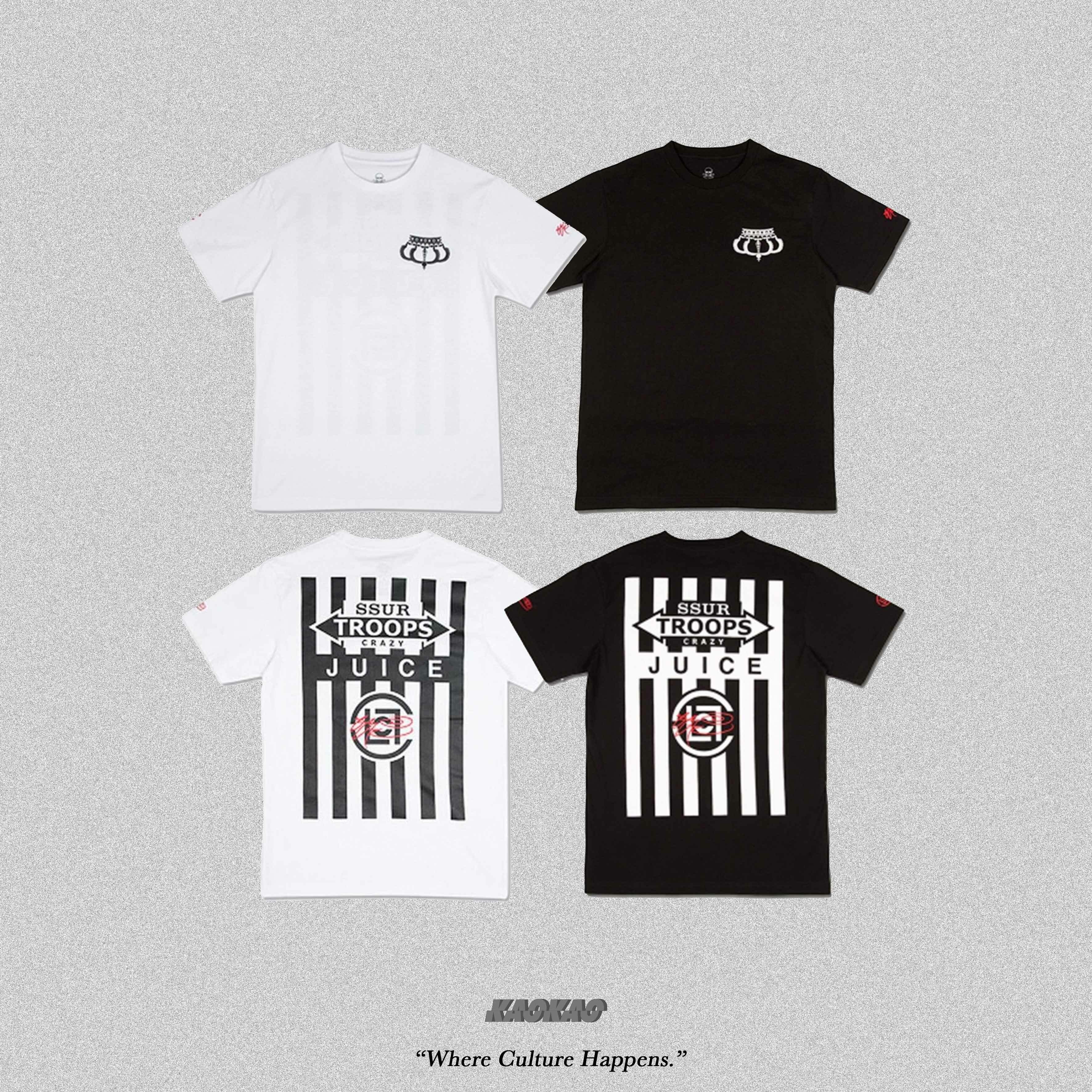 『現貨』SSUR ICONS x CLOT 聯名款 口香糖字母條紋印花 純棉寬鬆休閒TEE 男女同款