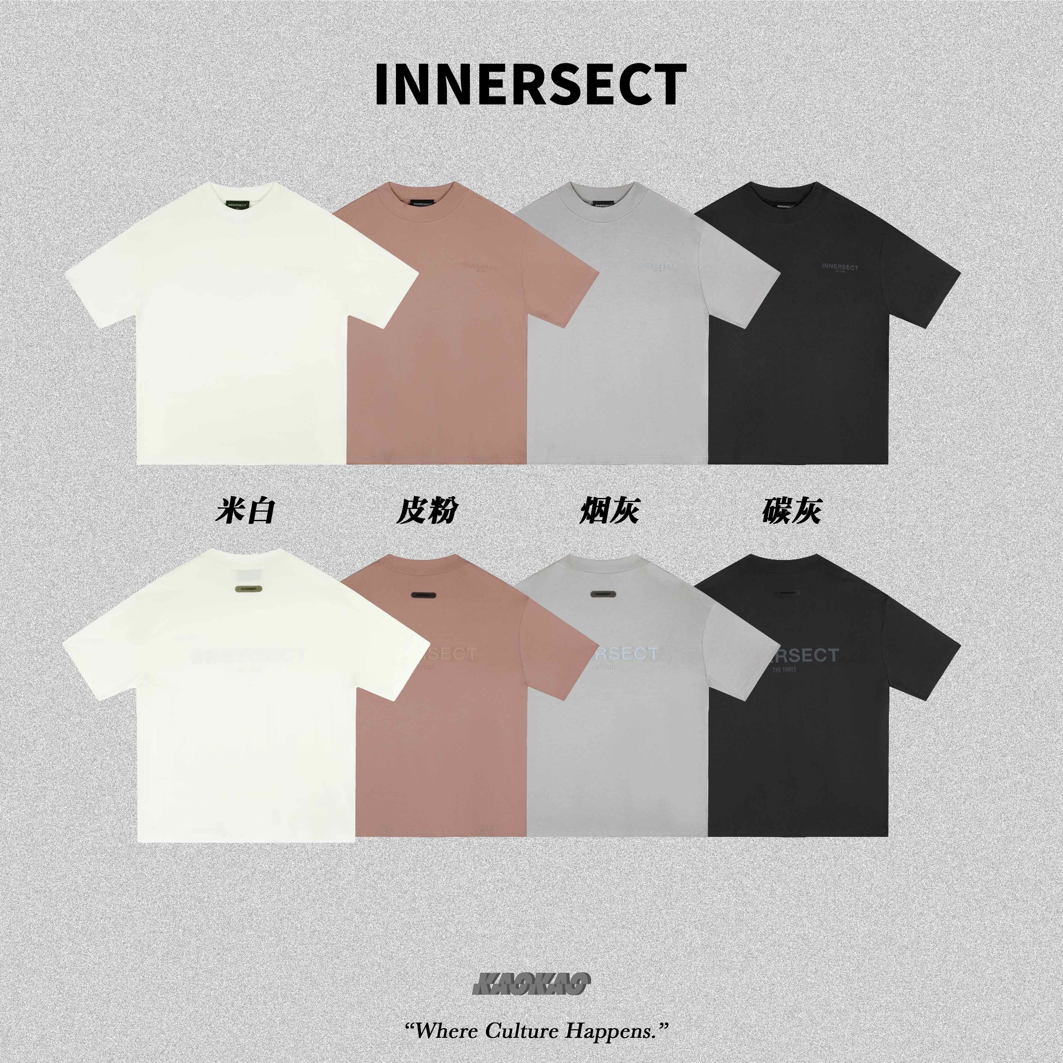 INNERSECT 左胸小字 背後大字 『Essentials平替款』【INN24SSTTE047】