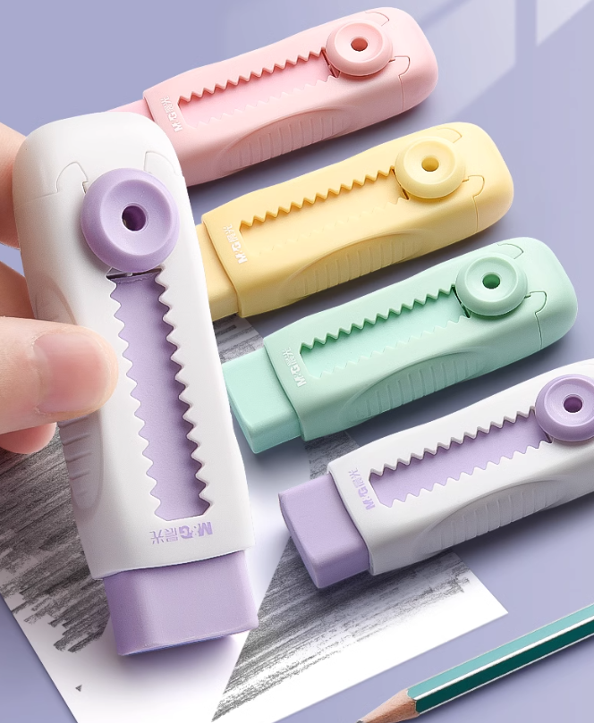 晨光彩色推拉橡皮擦 (10個, 5色各2個, 0.5kg)