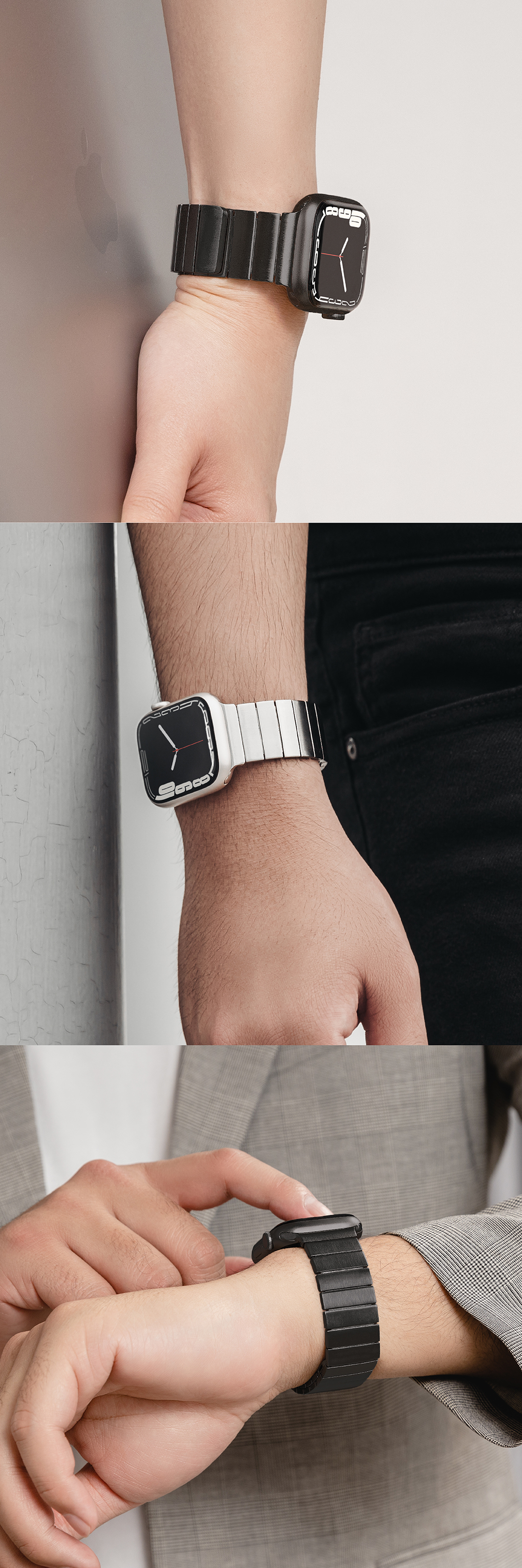 MAESTRO M 不鏽鋼磁扣鏈錶帶