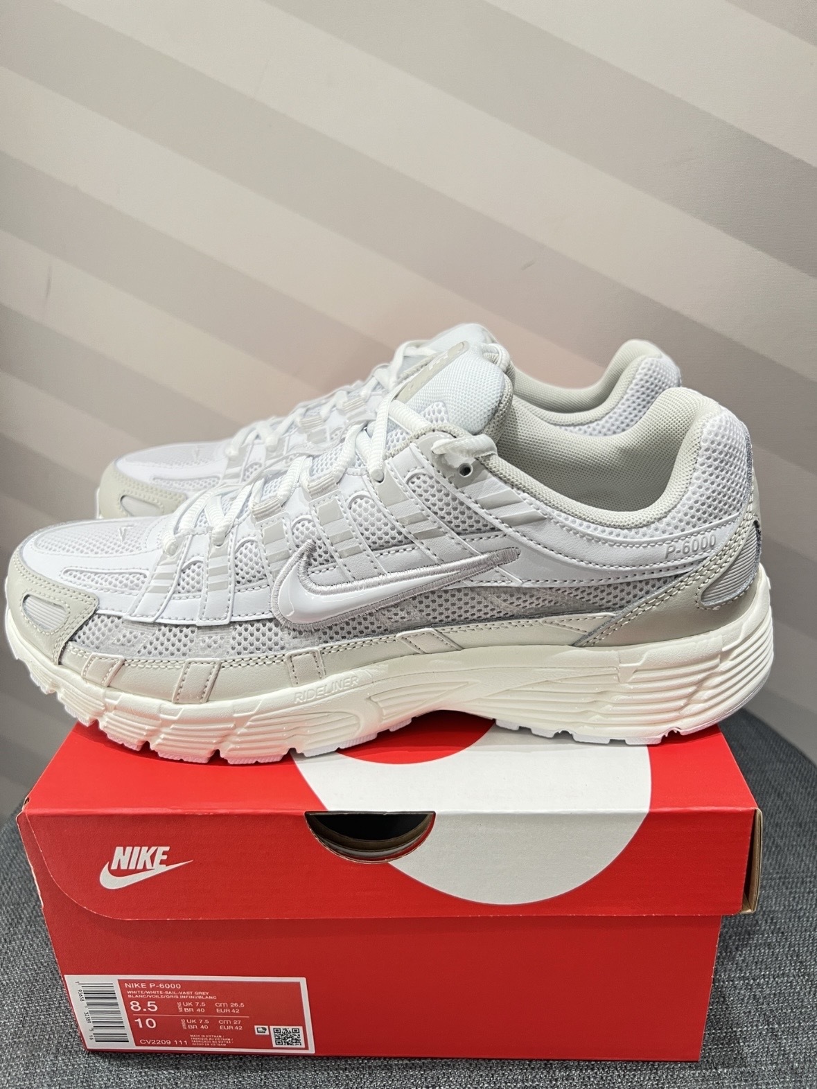 <2025ByeBye👋🏻> Nike P-6000 "Triple White" 米灰白