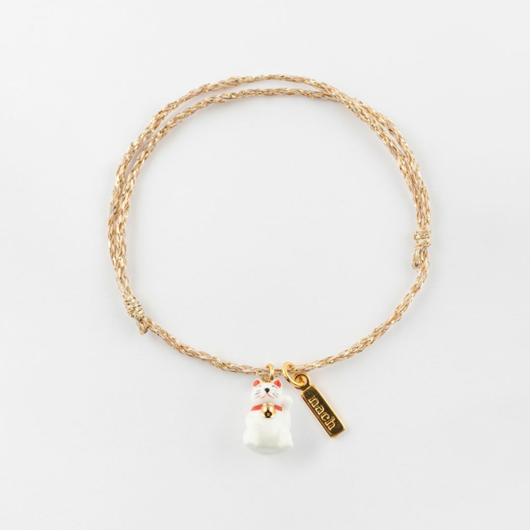 NACH 招財貓好幸運黃金繩手環