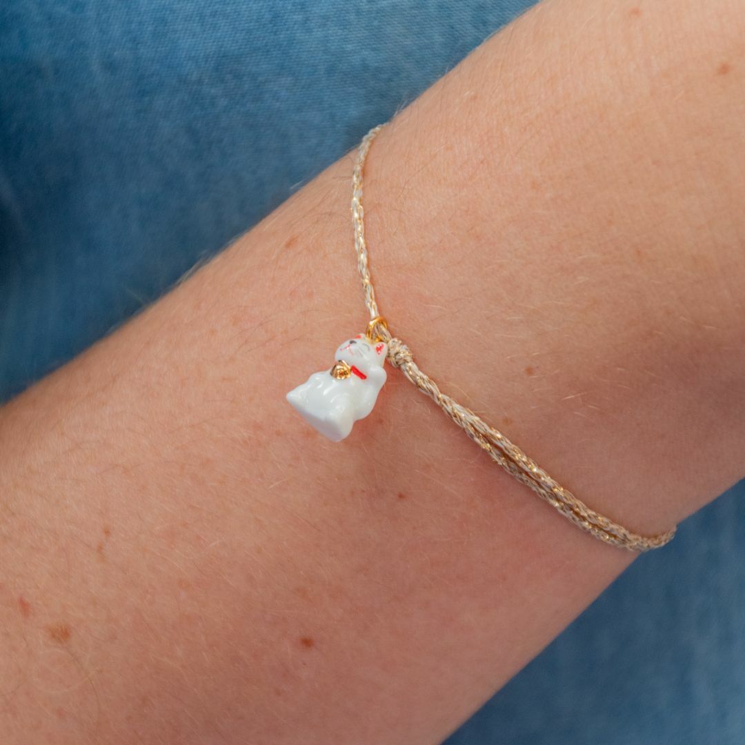 NACH 招財貓好幸運黃金繩手環