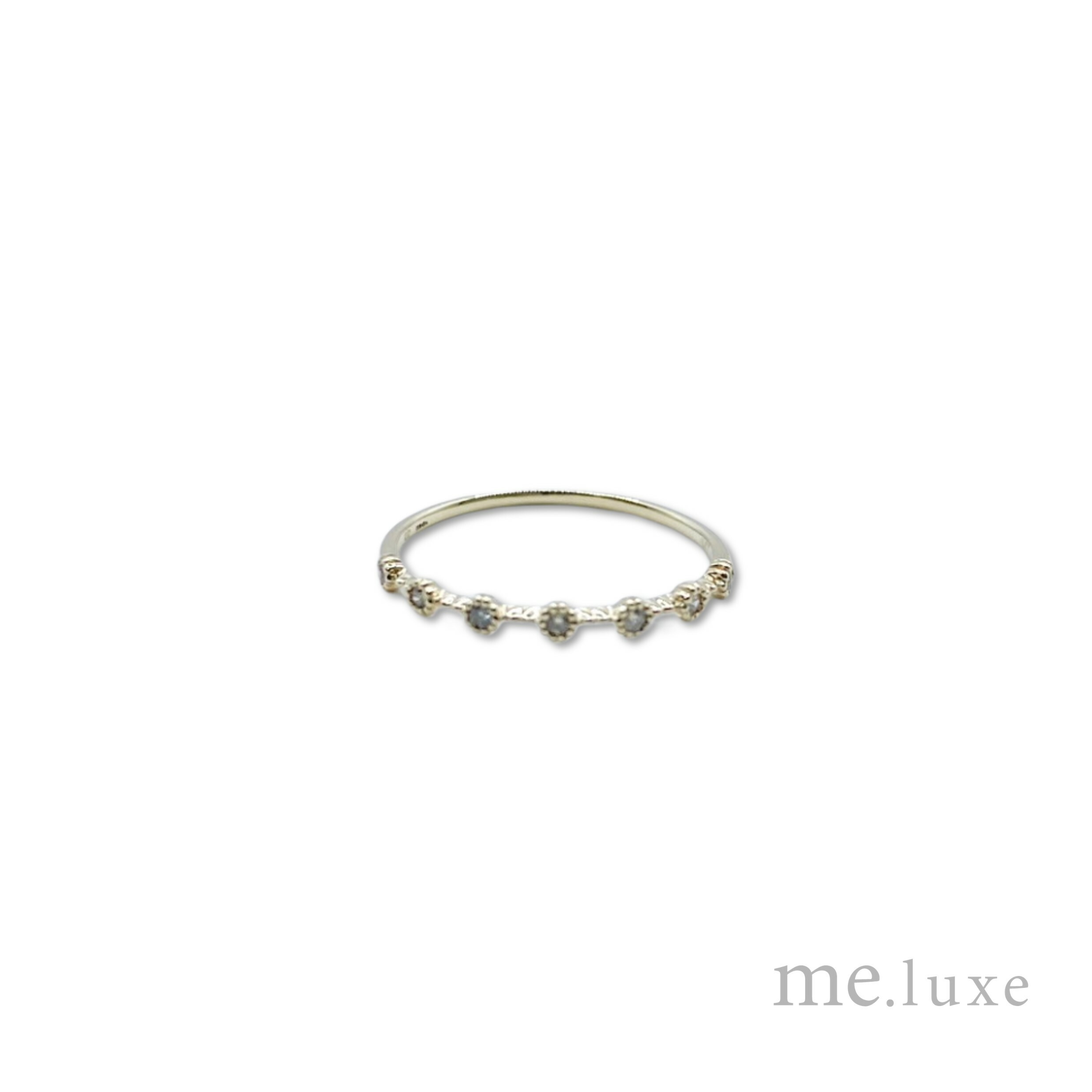 【me.luxe】K10花朵鑲7顆鑽石戒