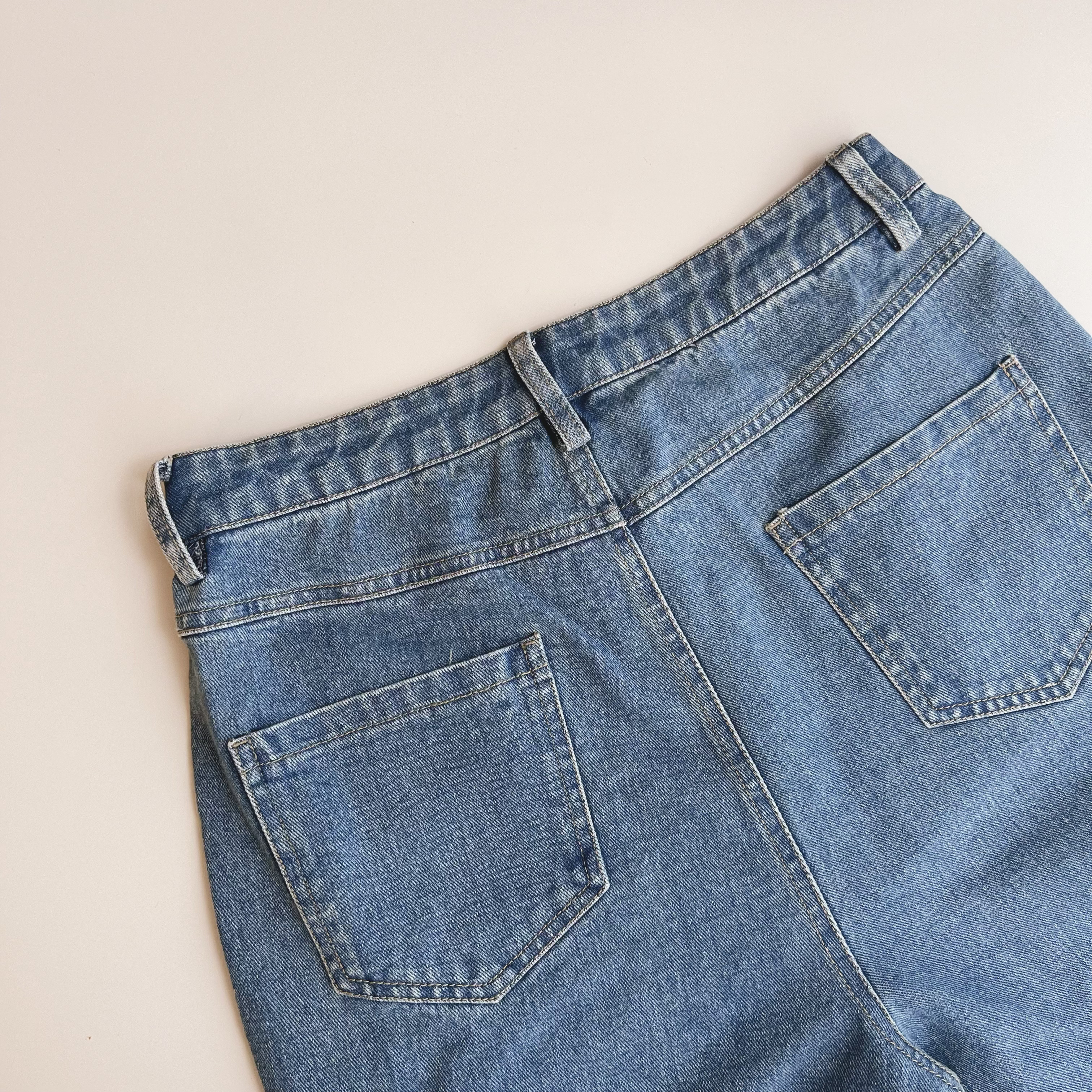 現貨 3001 洗水摺腳牛仔褲