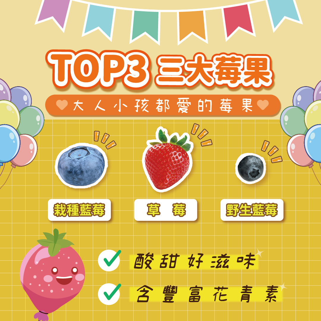 父母最常購買 3 大莓果，營養豐富、小孩也愛吃！ ∣ 天時莓果