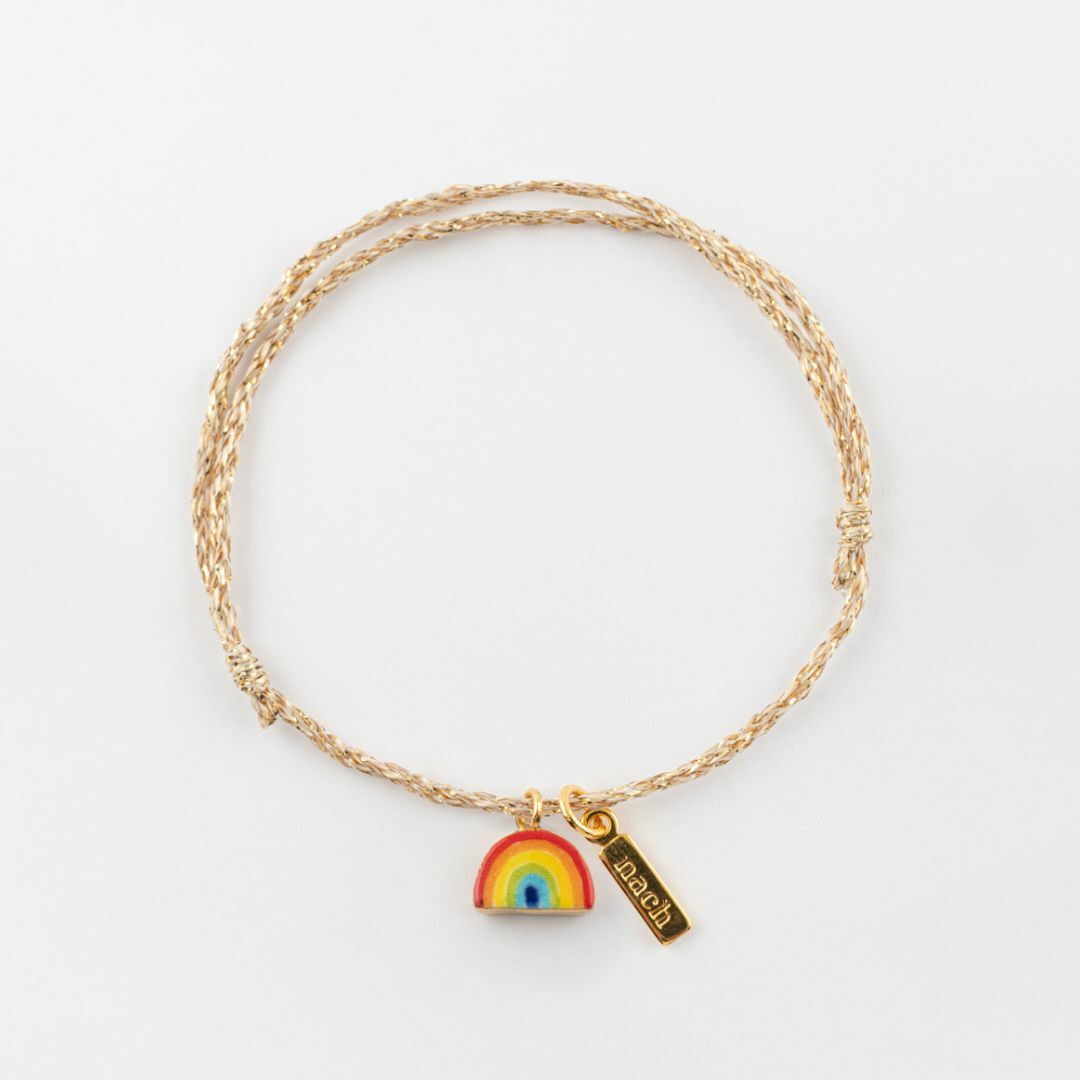 NACH 彩虹好幸運黃金繩手環