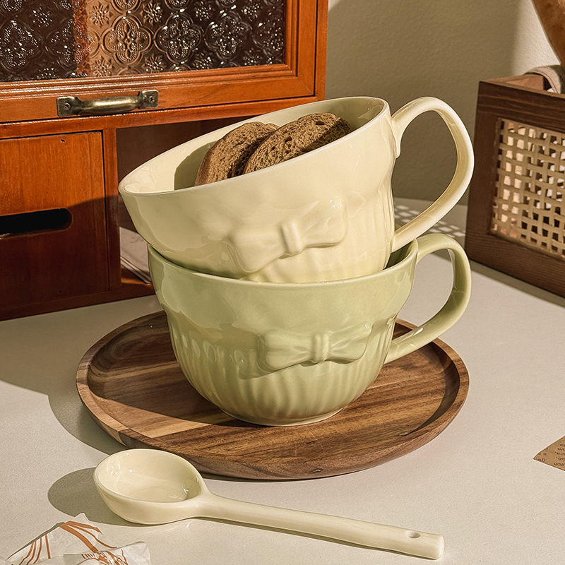 《3939》韓系ins風蝴蝶結陶瓷飯碗