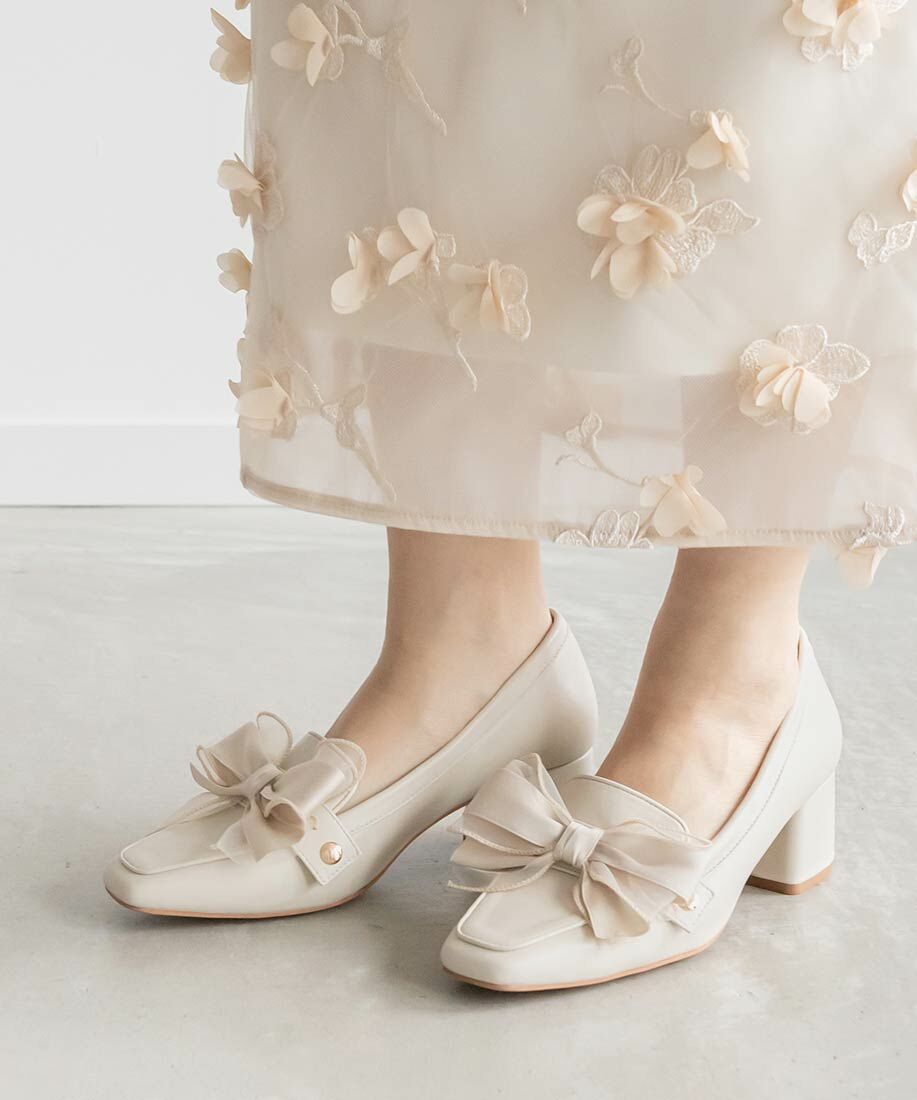 [預購] RANDA  2WAY 交織字母樂福鞋