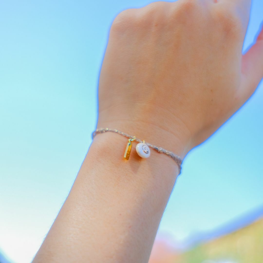 NACH 貝殼好幸運黃金繩手環