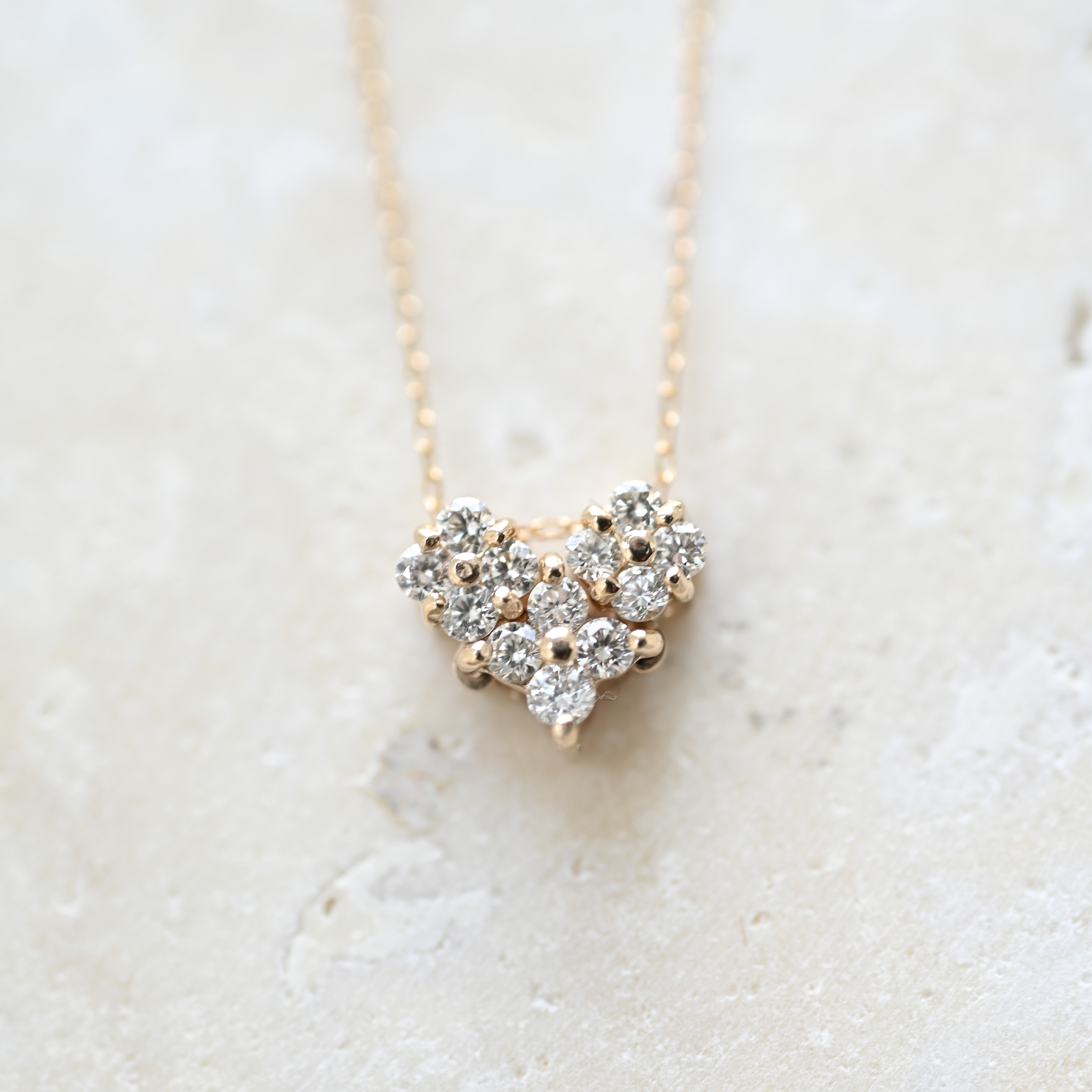 18K Two-way hearty Diamond Necklace