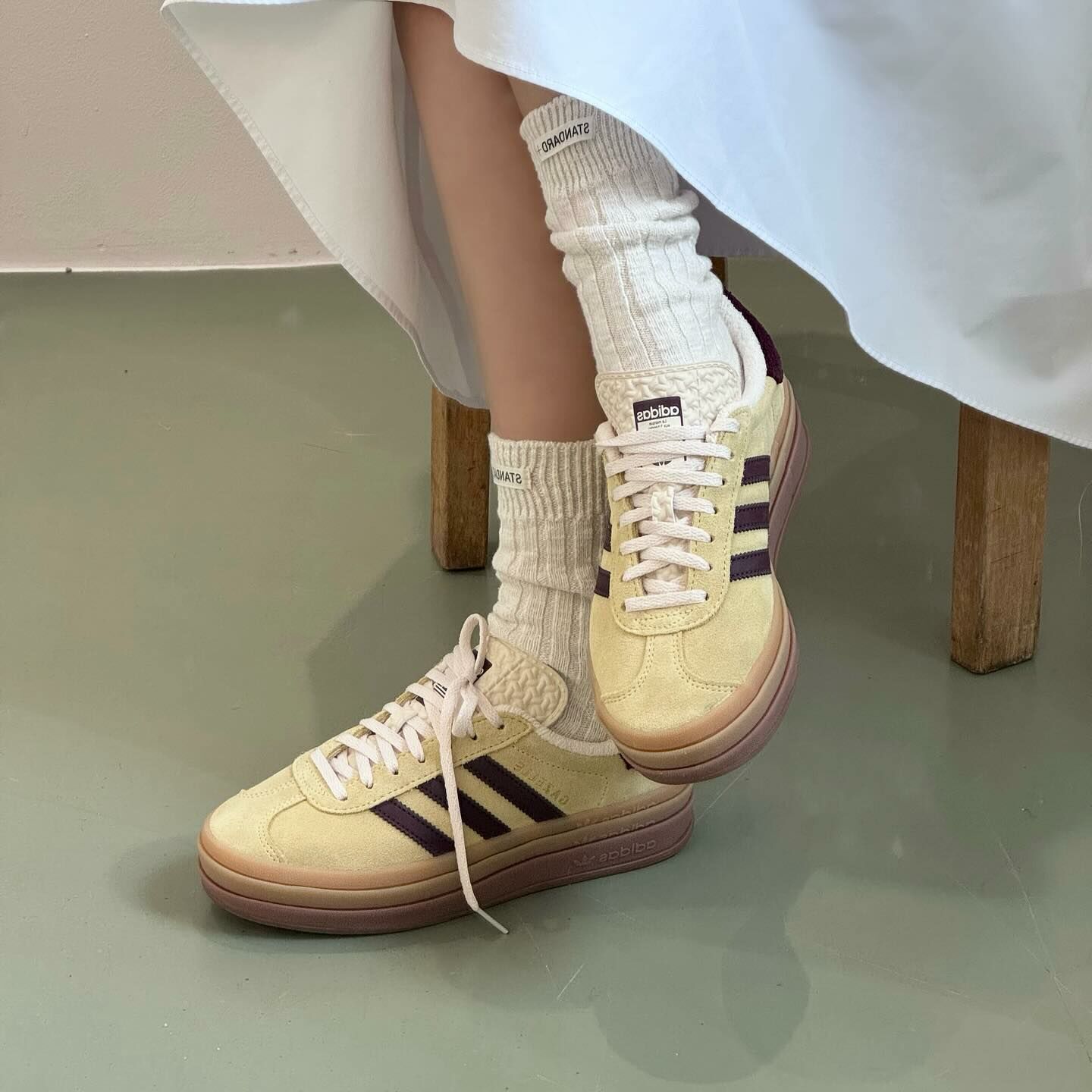 Adidas Originals Gazelle Bold 奶油焦糖 奶油黃 結構 厚底 增高 IF5937