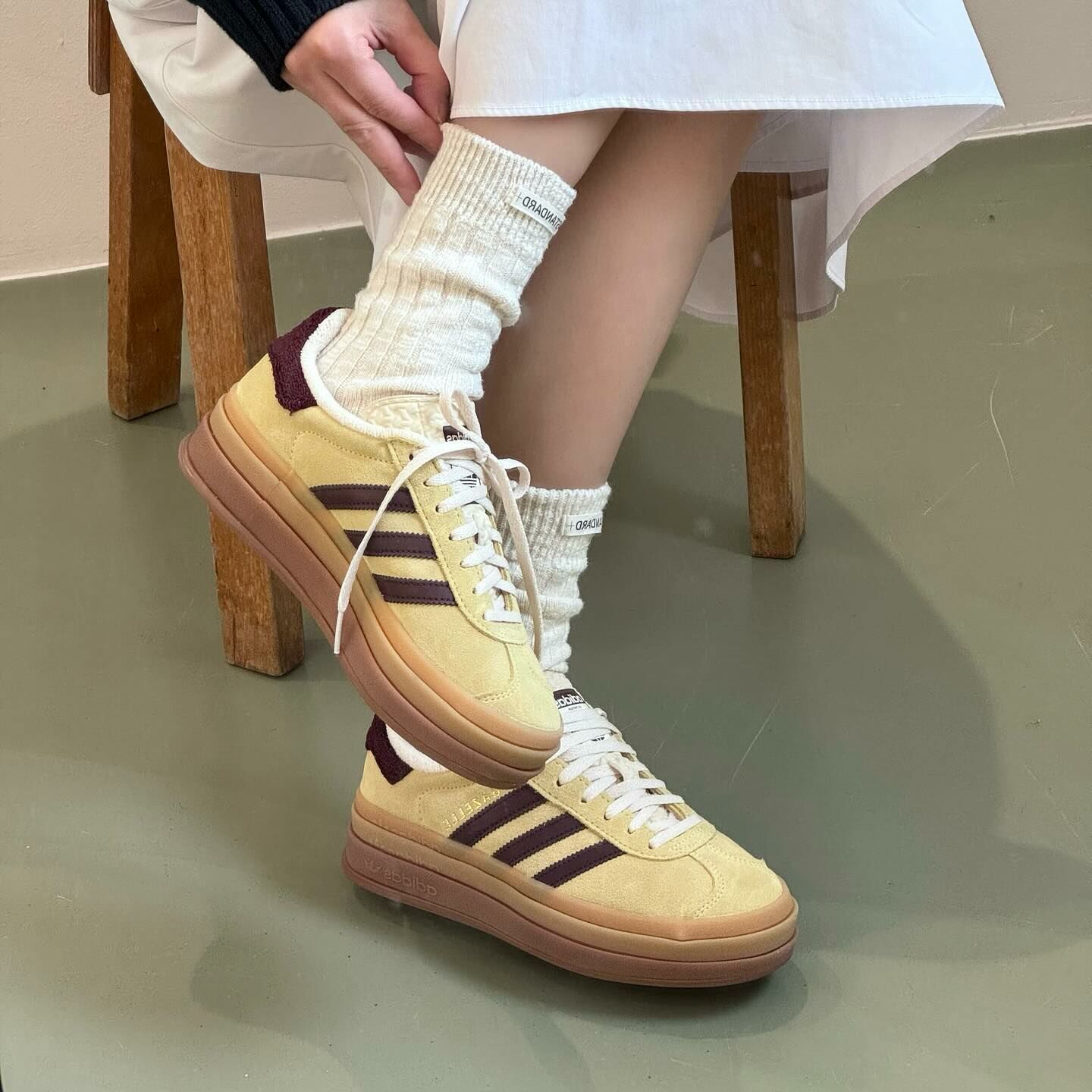 Adidas Originals Gazelle Bold 奶油焦糖 奶油黃 結構 厚底 增高 IF5937