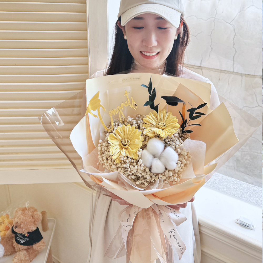 簡約太陽花花束 / 黃色