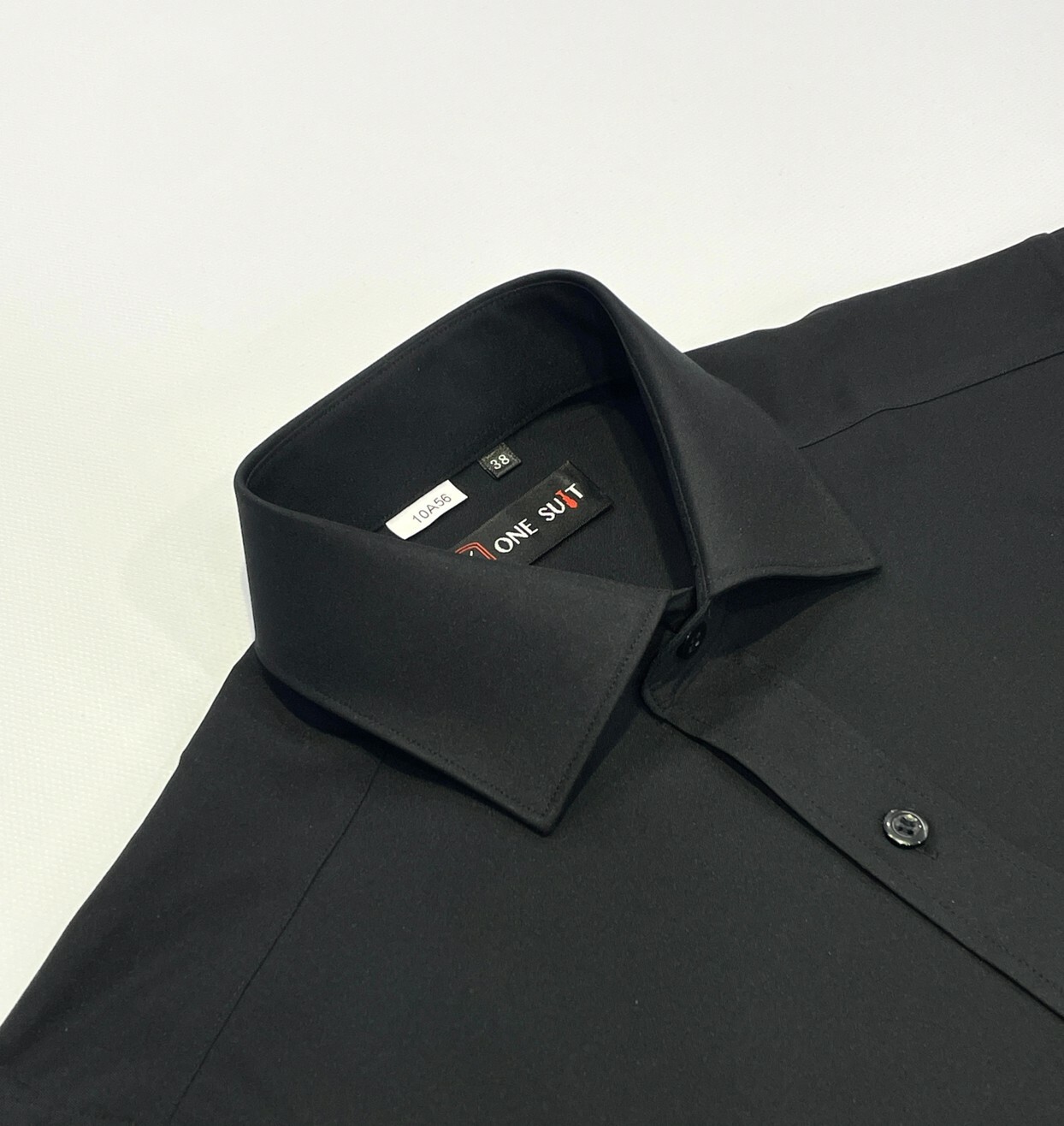 素色彈性黑襯衫6