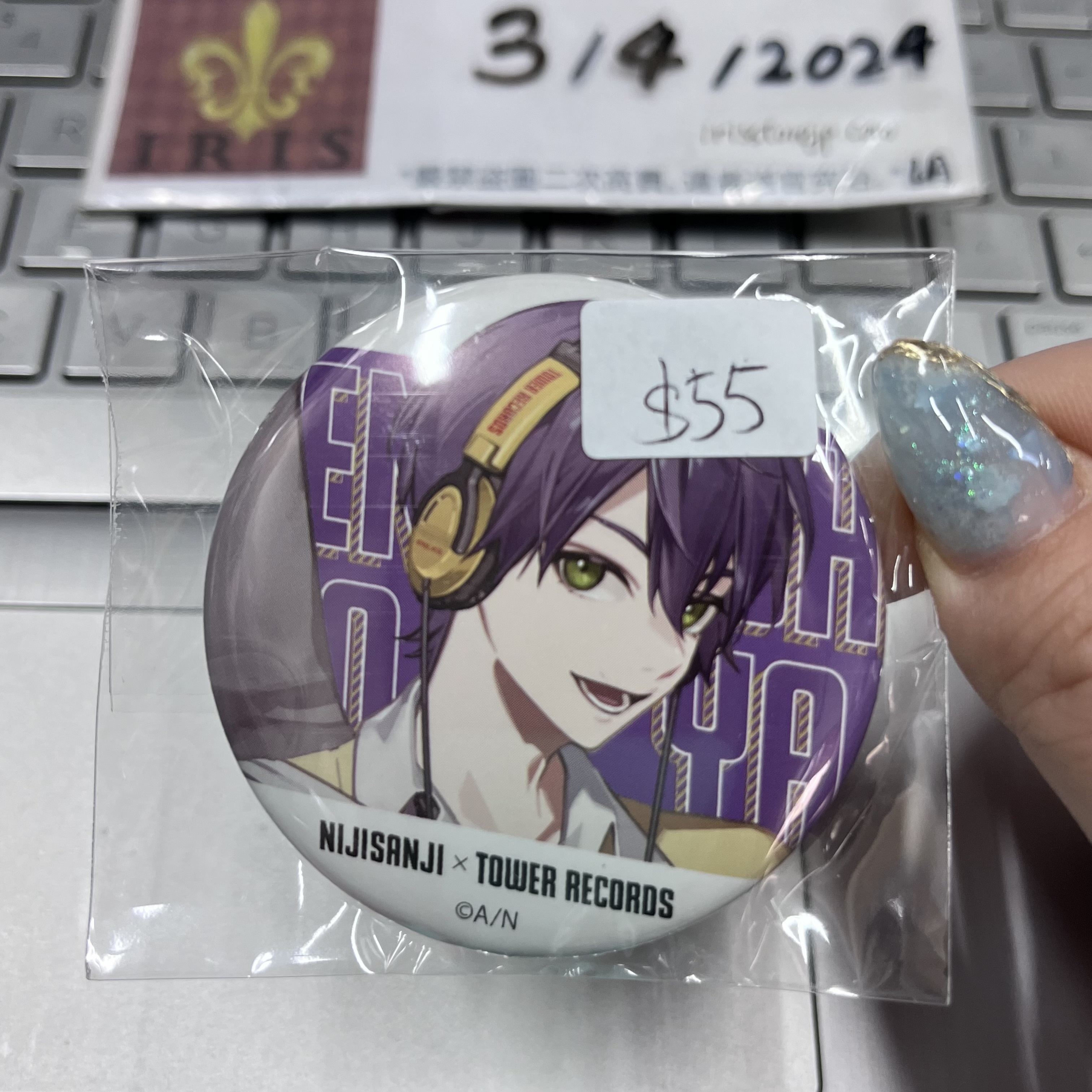 彩虹社 刀也 襟章 rm