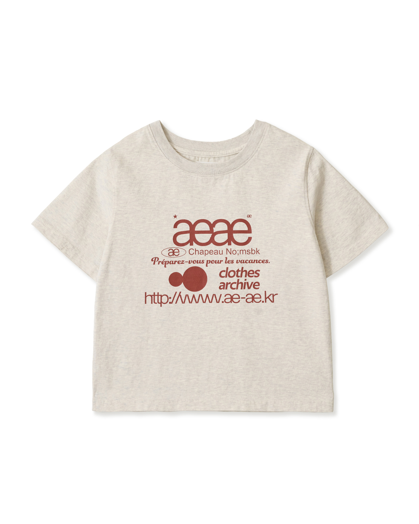 aeae] WEB LOGO CROP T-SHIRTS
