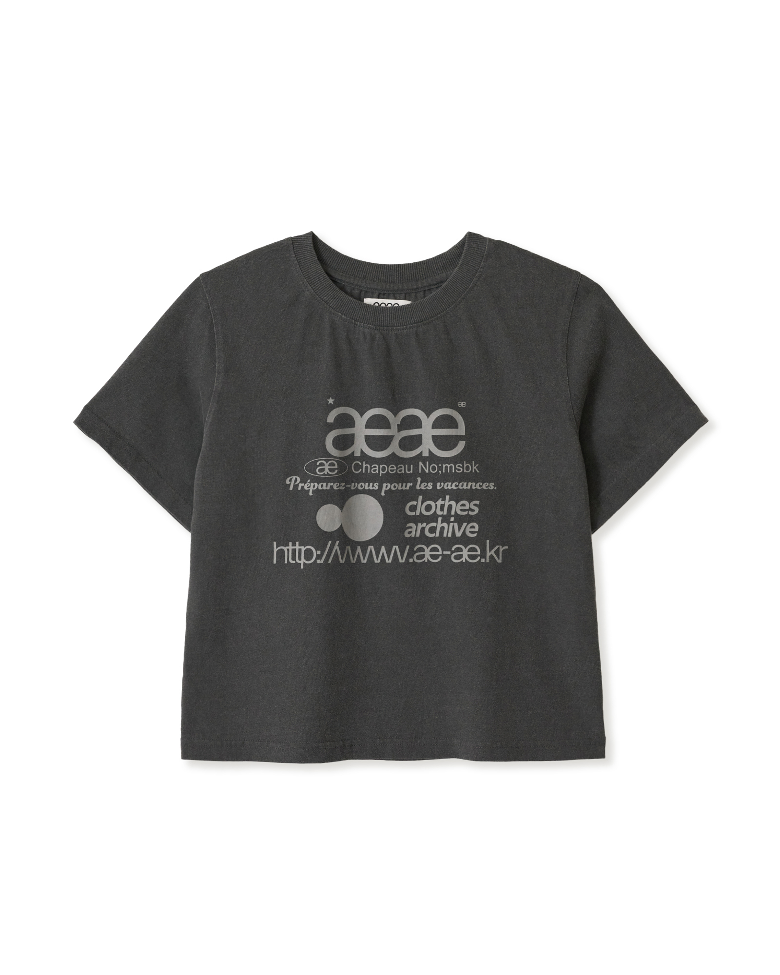 [aeae] WEB LOGO CROP T-SHIRTS