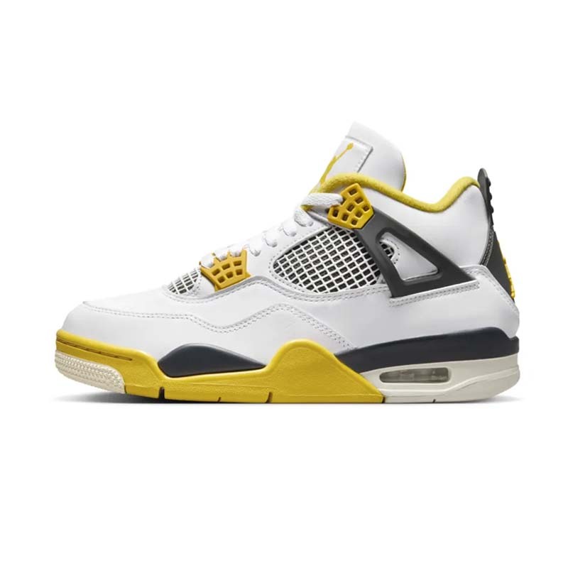 Air Jordan 4 Retro "Vivid Sulfur" W 硫磺 白黃黑 運動休閒鞋 女鞋 男段 AQ9129-101 [台灣現貨]