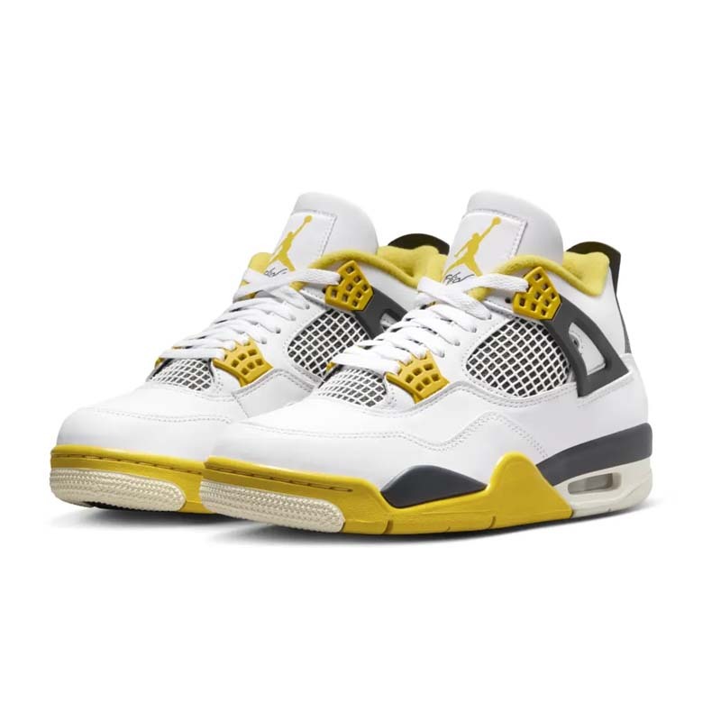 Air Jordan 4 Retro "Vivid Sulfur" W 硫磺 白黃黑 運動休閒鞋 女鞋 男段 AQ9129-101 [台灣現貨]