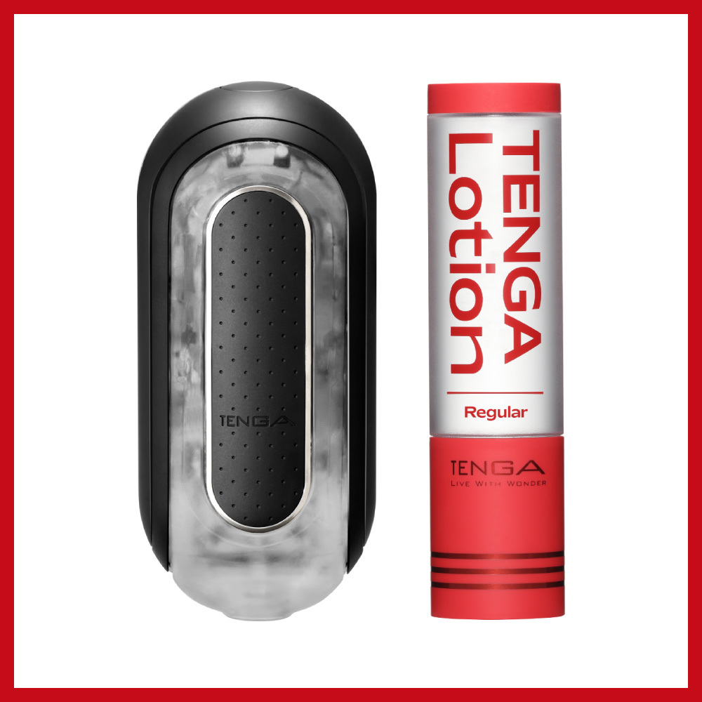 FLIP ZERO EV BLACK+TENGA LOTION 紅