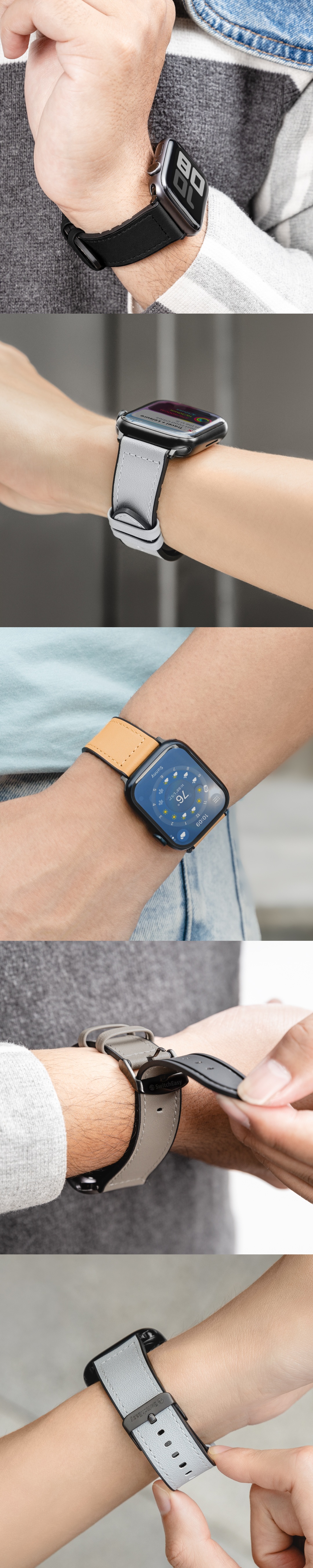 Hybrid 矽膠真皮錶帶