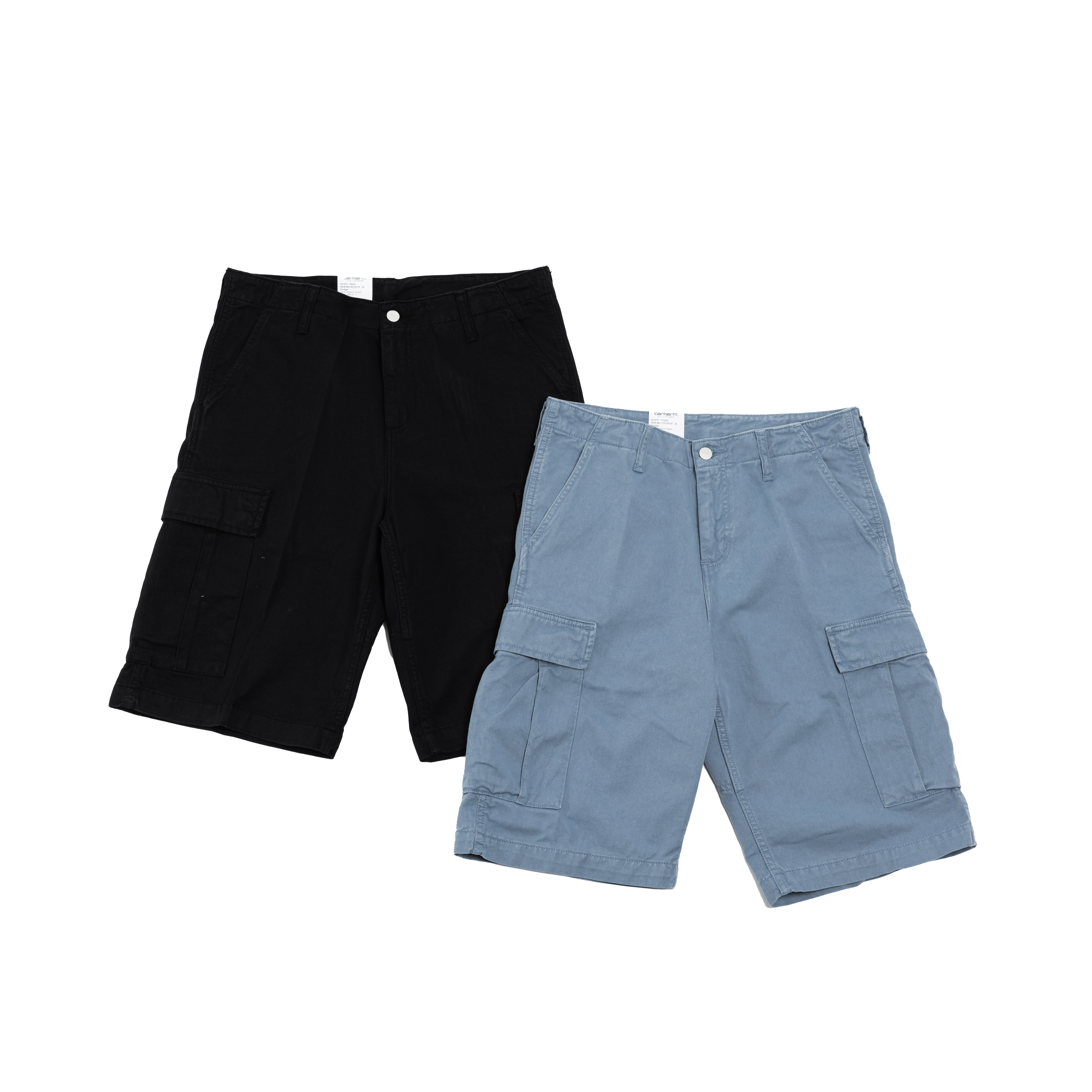 -(E17c03)-CARHARTT REGULAR CARGO SHORT 工裝短褲 藍色/黑色-I031517