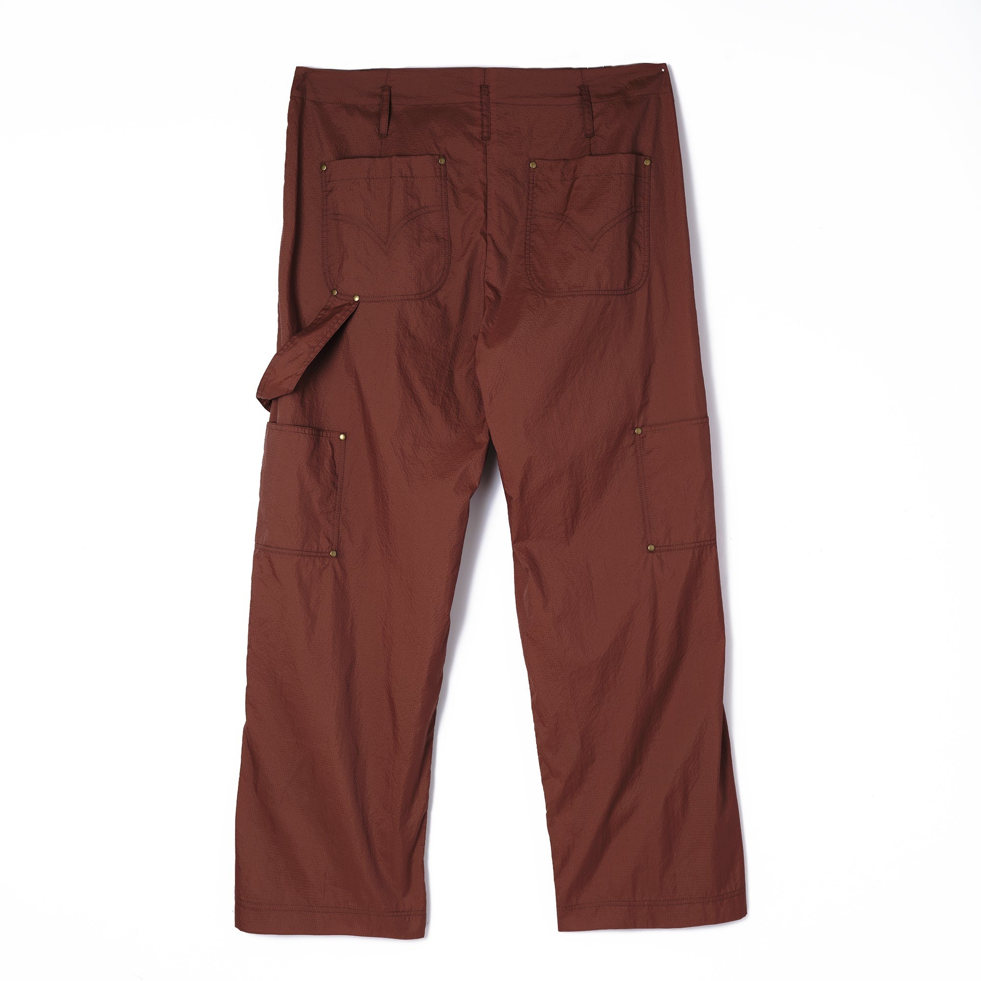 Plateau - rivet painter pants 棕色