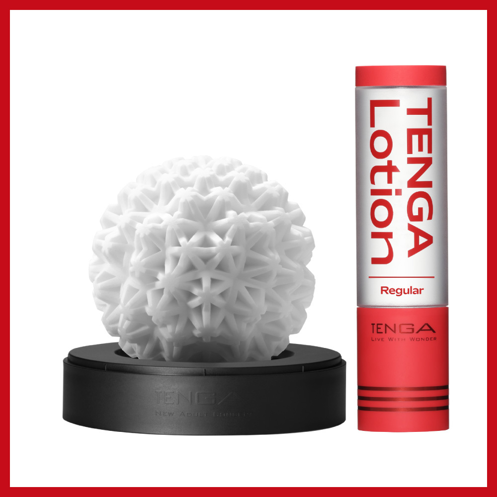 TENGA GEO 珊瑚球+TENGA LOTION 紅