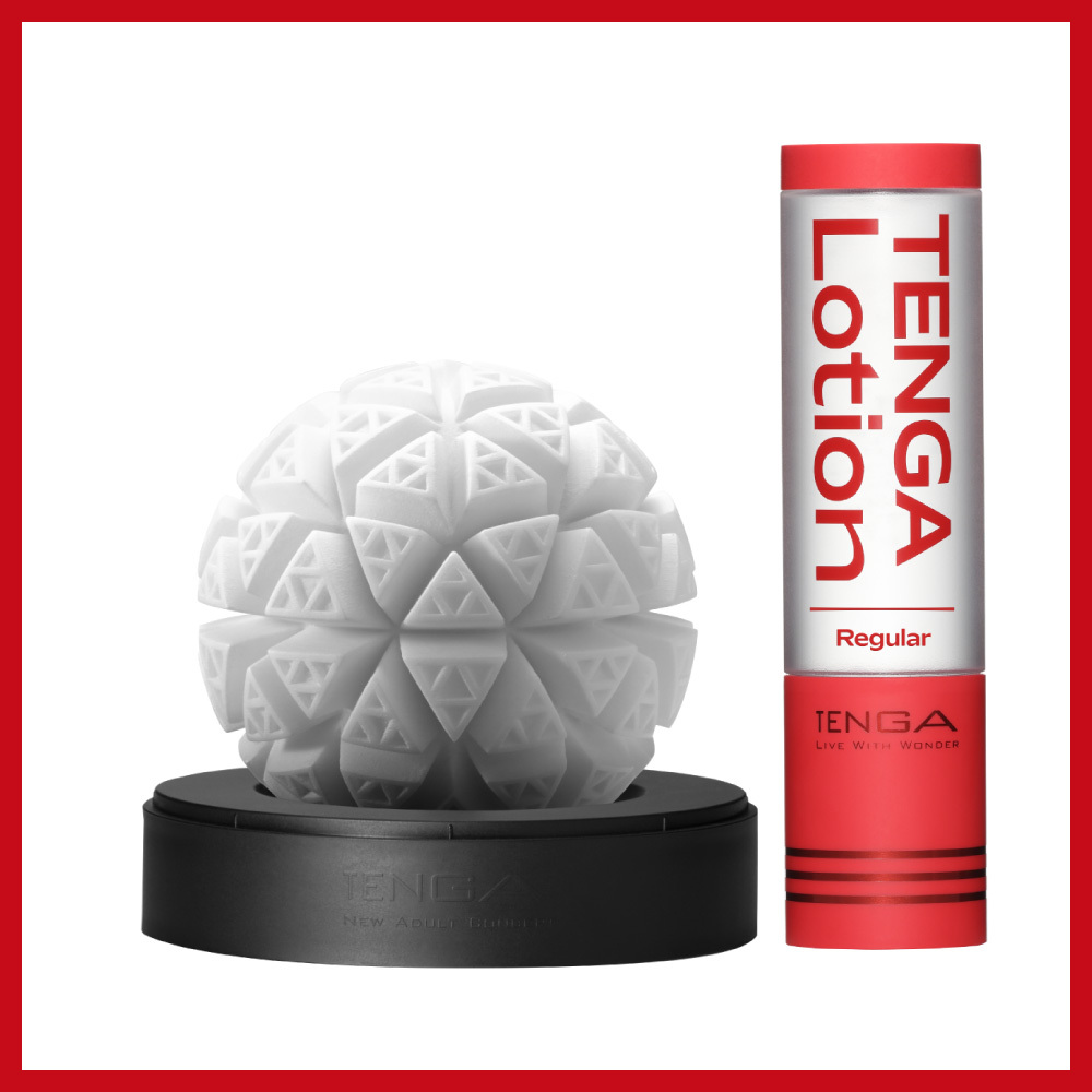 TENGA GEO 冰河球+TENGA LOTION 紅