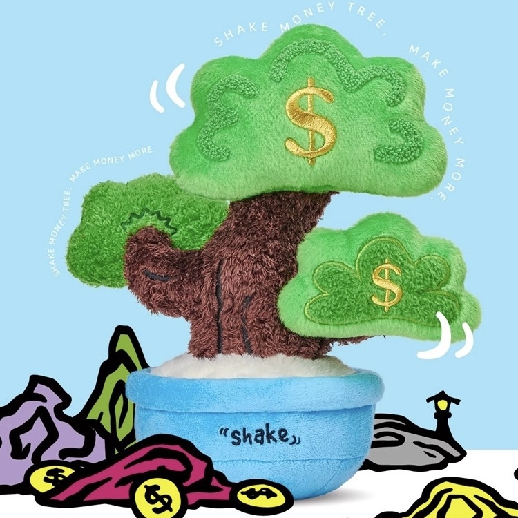 代購 POP SUNDAY * 李昱昱 有錢花 毛絨藝術擺飾 招財樹 預購