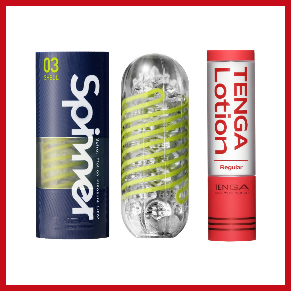 TENGA SPINNER 圓盤盾+TENGA LOTION 紅