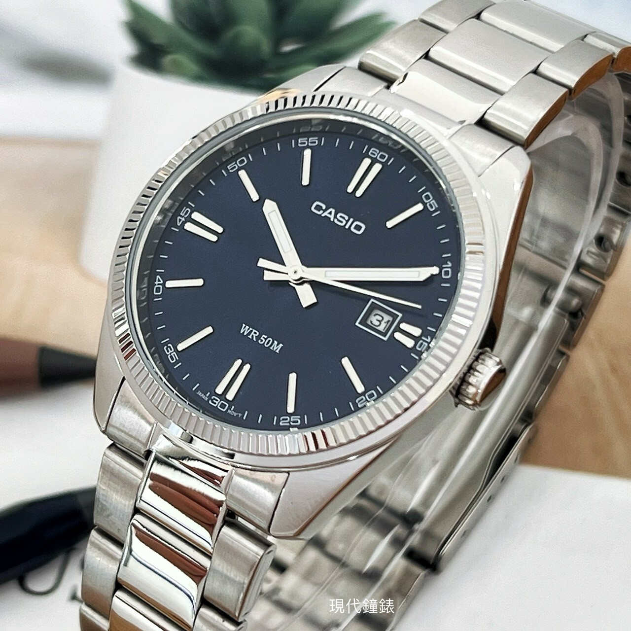 【CASIO 卡西歐】 潮流鮮豔色彩不鏽鋼腕錶MTP-1302PD-2A 38.5mm 現代鐘錶