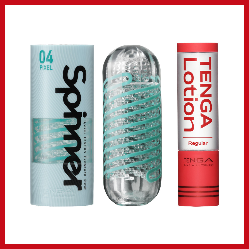 TENGA SPINNER 迴旋梯+TENGA LOTION 紅