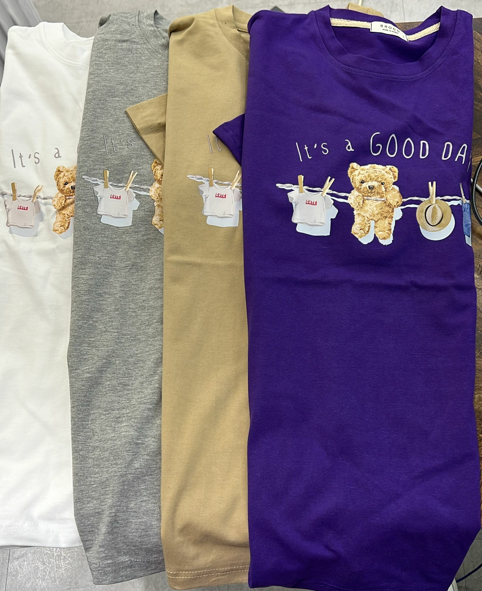 韓國 晾衫熊仔TEE (K4/M339)