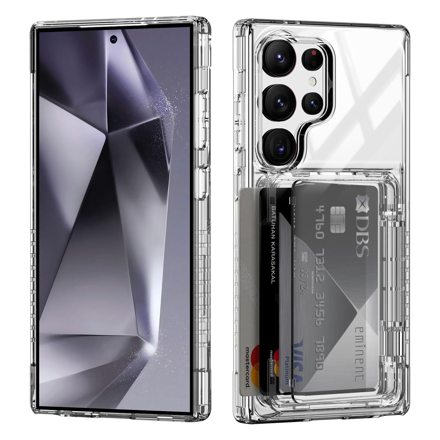 XPRO - Clear Card Flip - Samsung S25 Ultra Case 透明插卡防撞手機保護硬殼