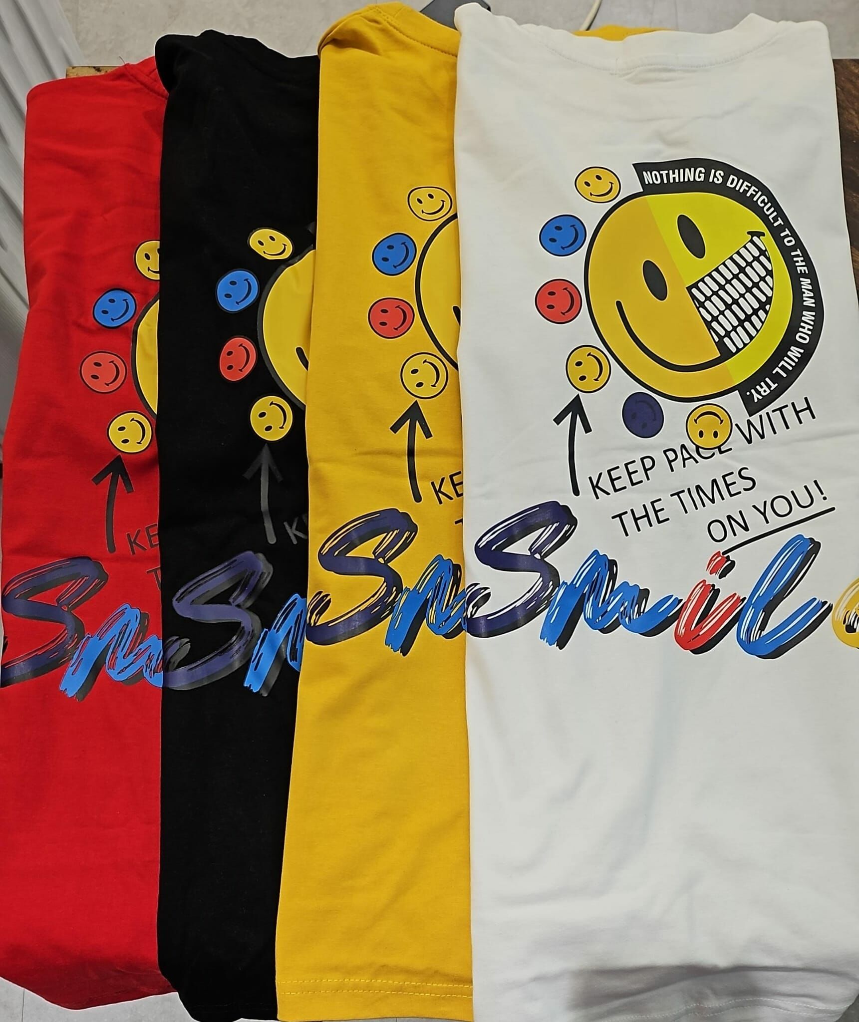 韓國 半邊面哈哈笑TEE (K4/M340)