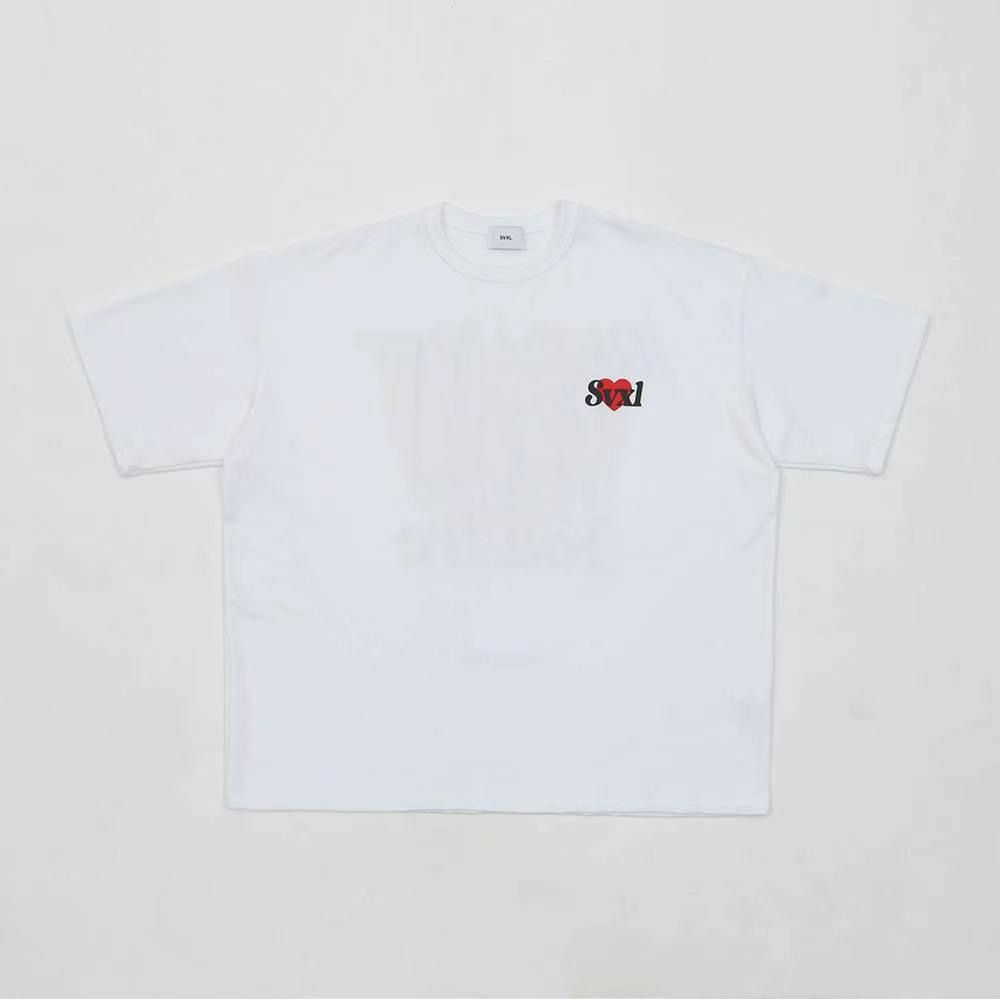 OverSize心心圖英文字短袖Tee SVXL-018T