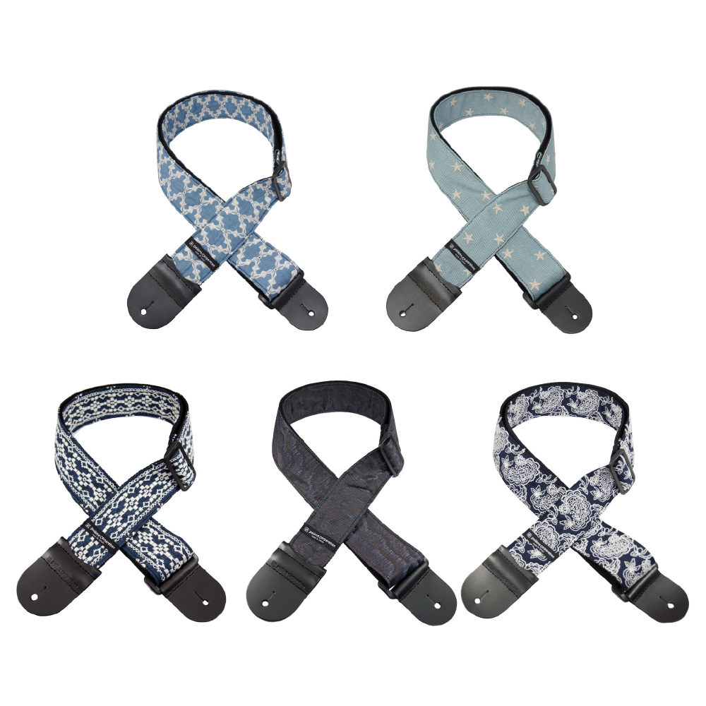 Daiking Daiking / Select 日本製造 平織布 吉他貝斯背帶(Denim-Star, Flower, Lace Bias...共5色) — 三峽吉他 / Bass｜YA! 玩音樂