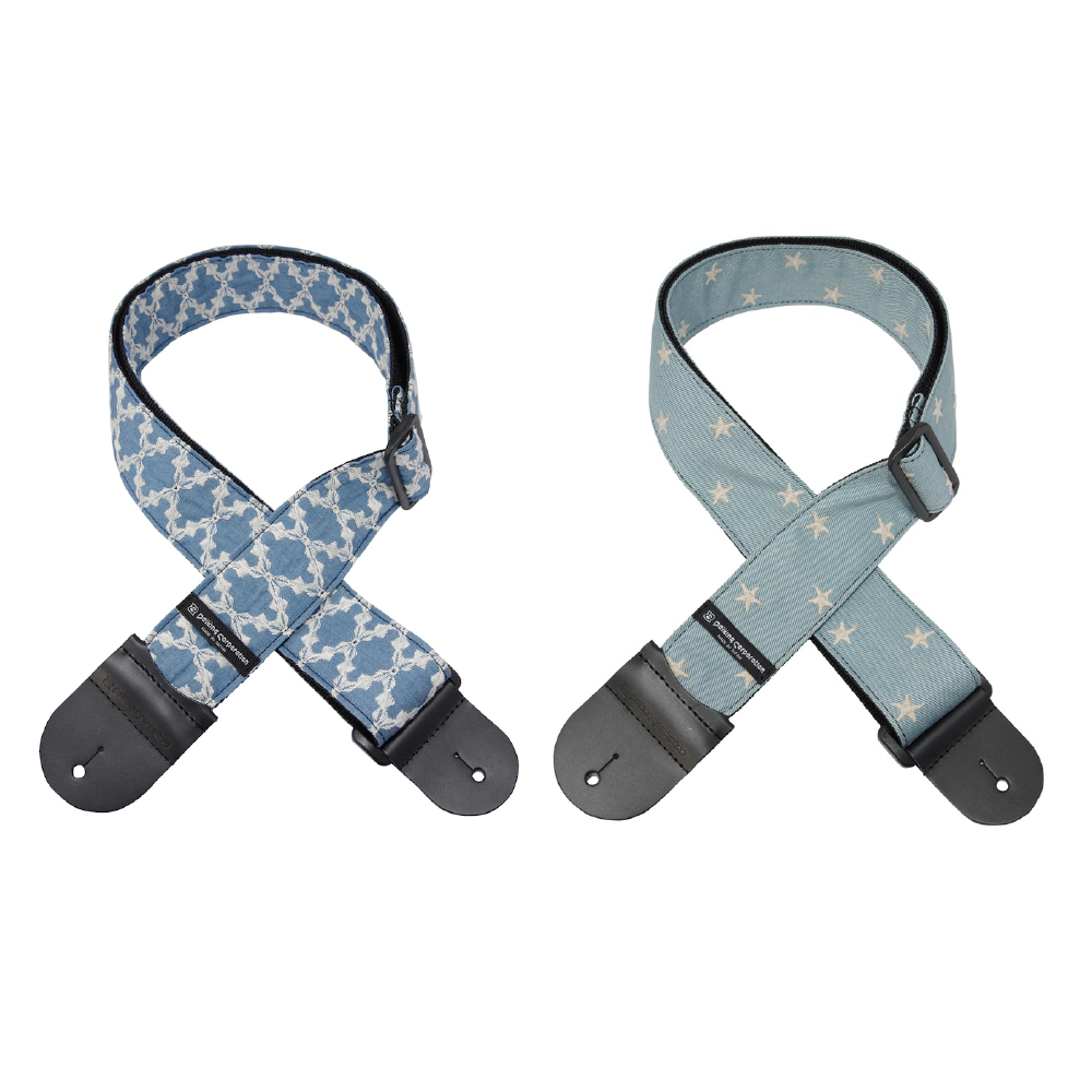Daiking Daiking / Select 日本製造 平織布 吉他貝斯背帶(Denim-Star, Flower, Lace Bias...共5色) 第 2 張圖片｜三峽吉他 / Bass