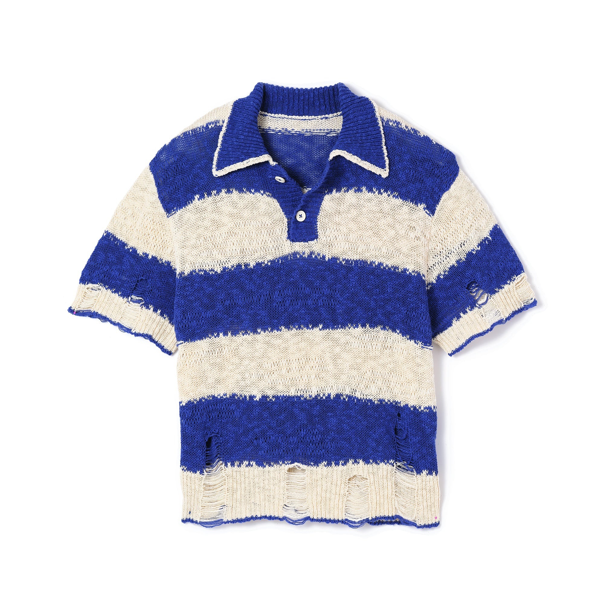 Plateau - s/s knit polo 藍色