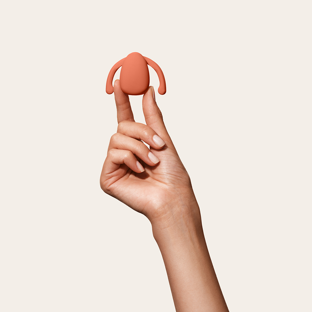 美國 Dame Eva 夾陰唇雙人共震器 木瓜黃色