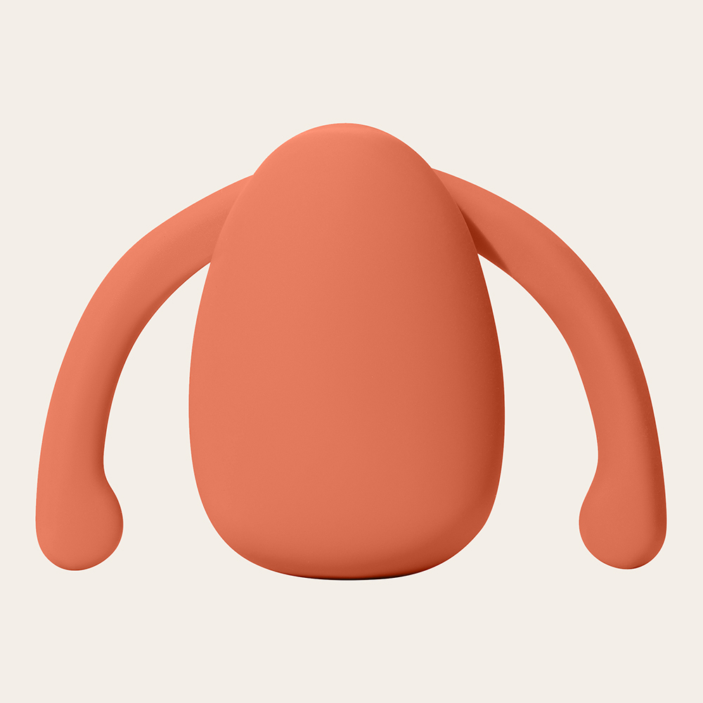 美國 Dame Eva 夾陰唇雙人共震器 木瓜黃色