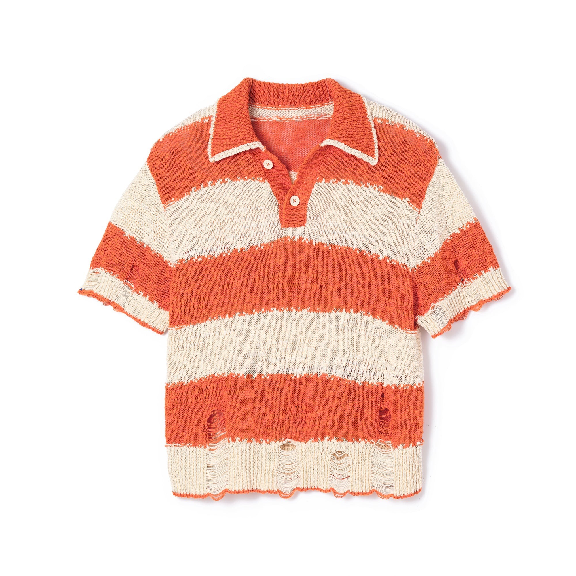 Plateau - s/s knit polo 橘色