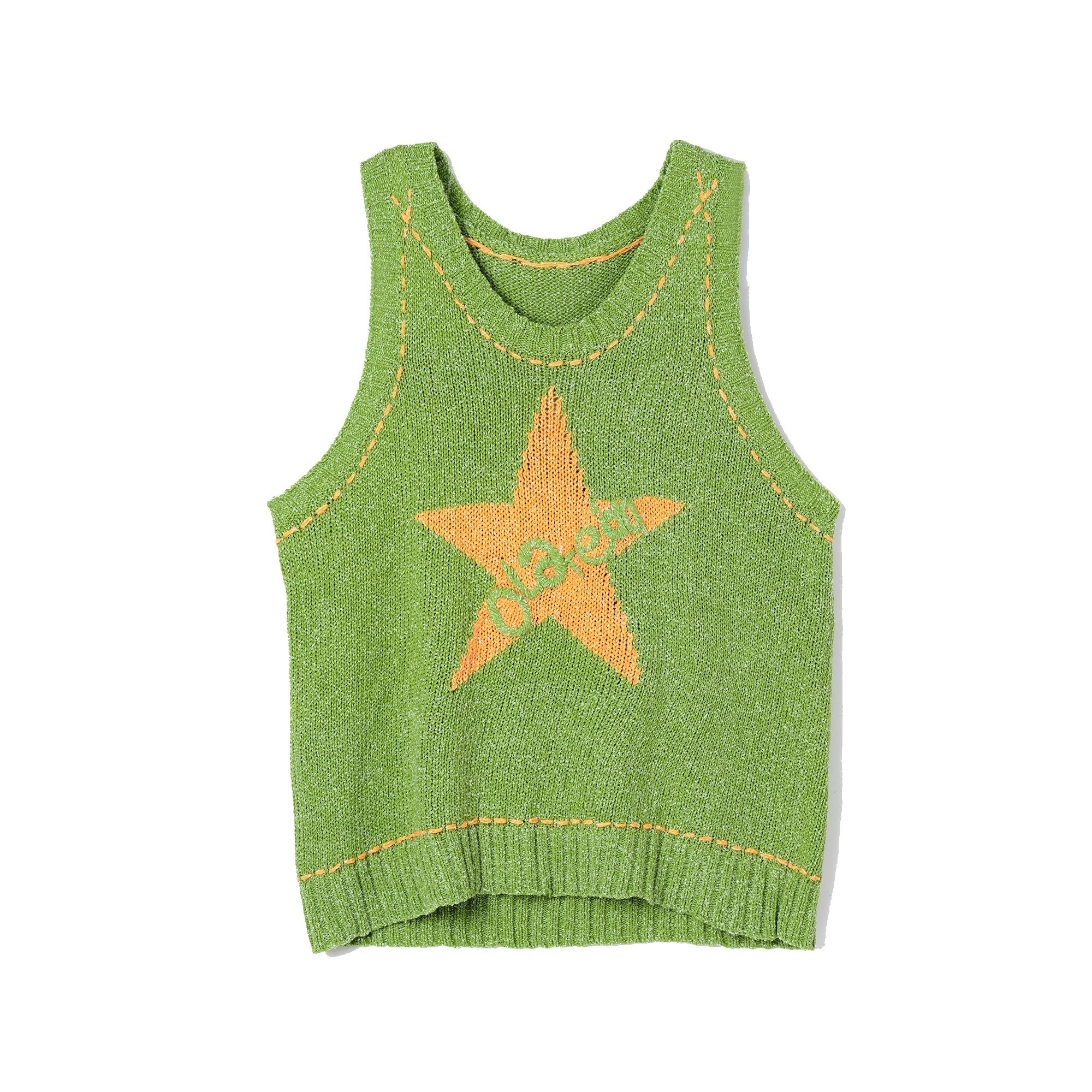 Plateau - logo knit vest 綠色