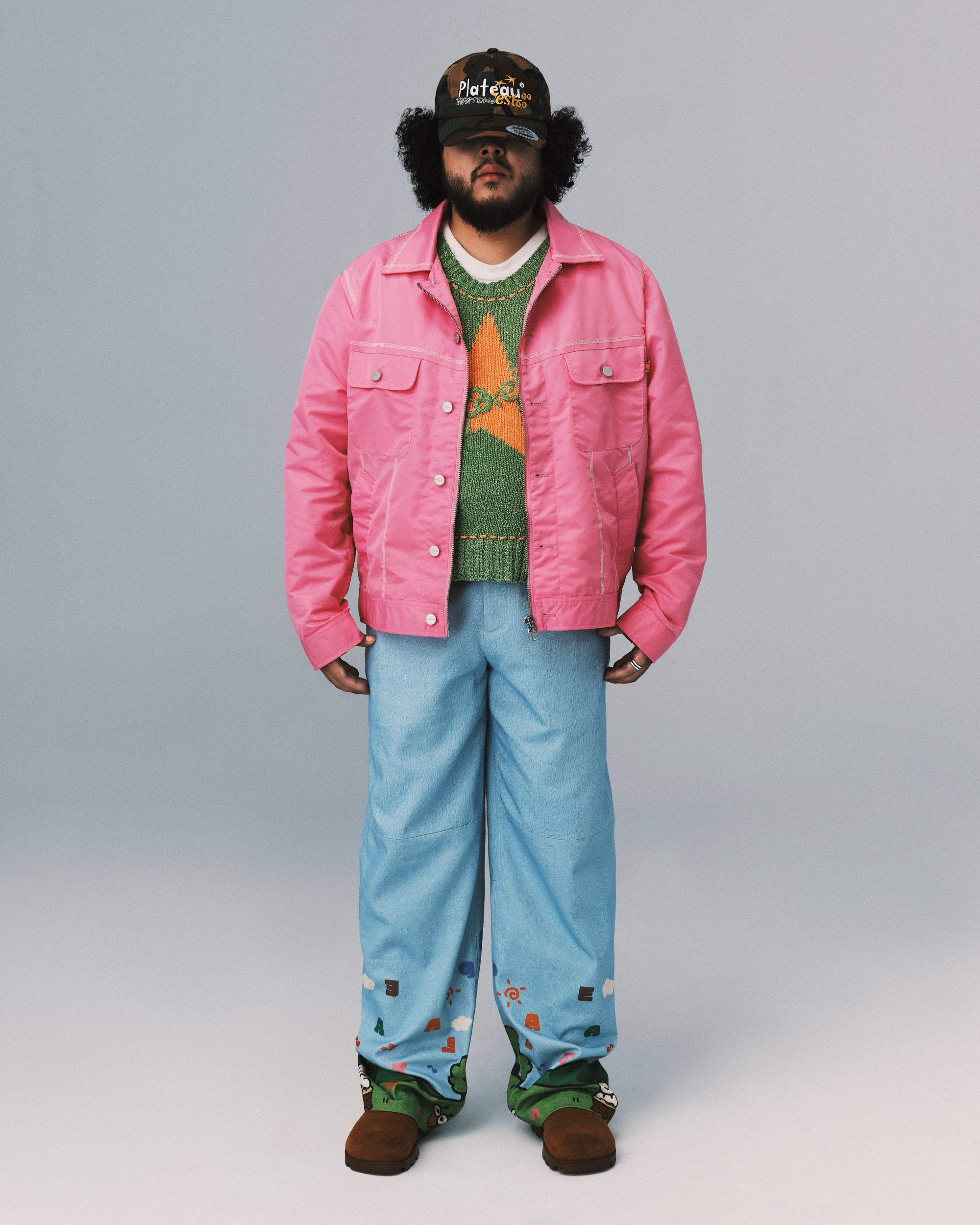 Plateau - logo knit vest 綠色