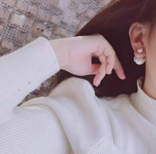 Chanel-style Pearl Mermaid Princess Earrings