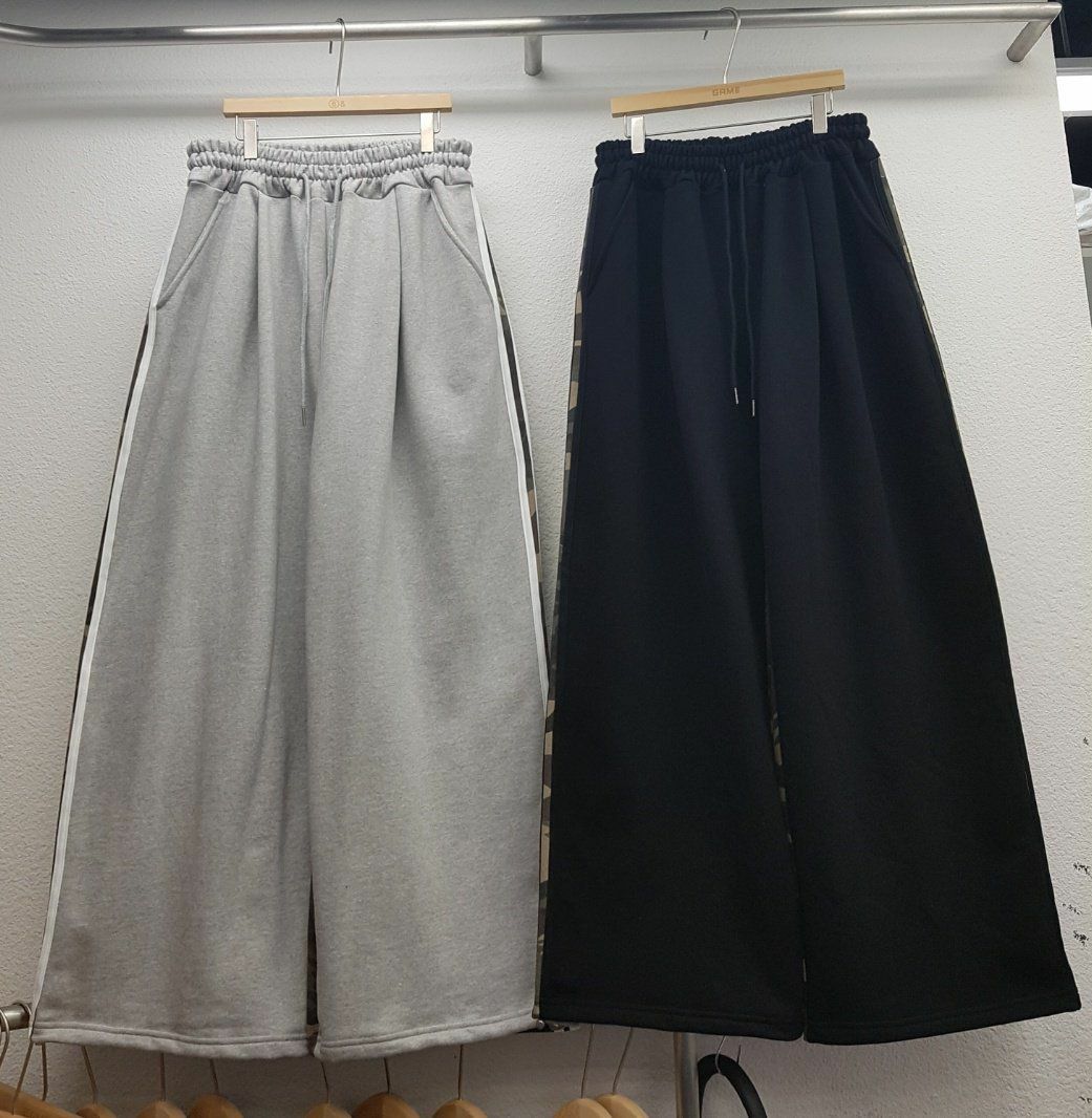 棉質拼迷彩可束腳鬆身褲 GAME-008P