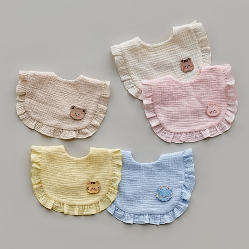 24S/S🌸BABYDOLL系列-荷葉邊棉紗圍嘴